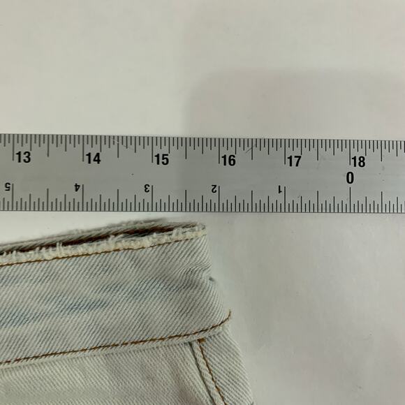 Billabong How Bout That Shorts 31 Light Blue Distressed Cut Off Raw Hem - Picture 6 of 11